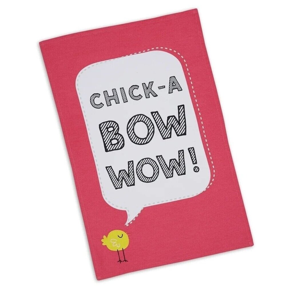 Easter Dish Towel Chick Spring Holiday Design Imports Chika Bow Wow 18 x 28 New
